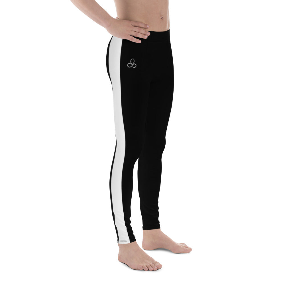 Dragon White Striped Men's Leggings