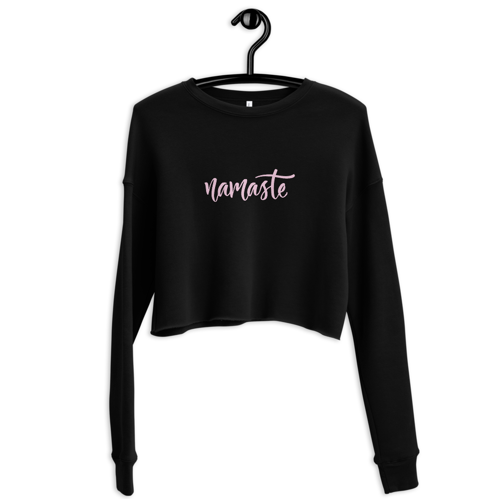 Namaste in Pink Crop Sweatshirt
