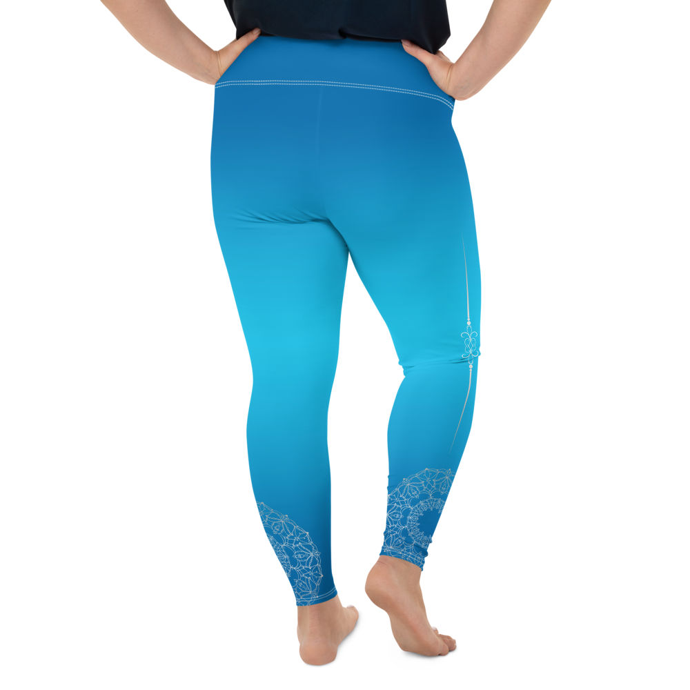 Plus Size Bodhi Blue Womens Yoga Leggings