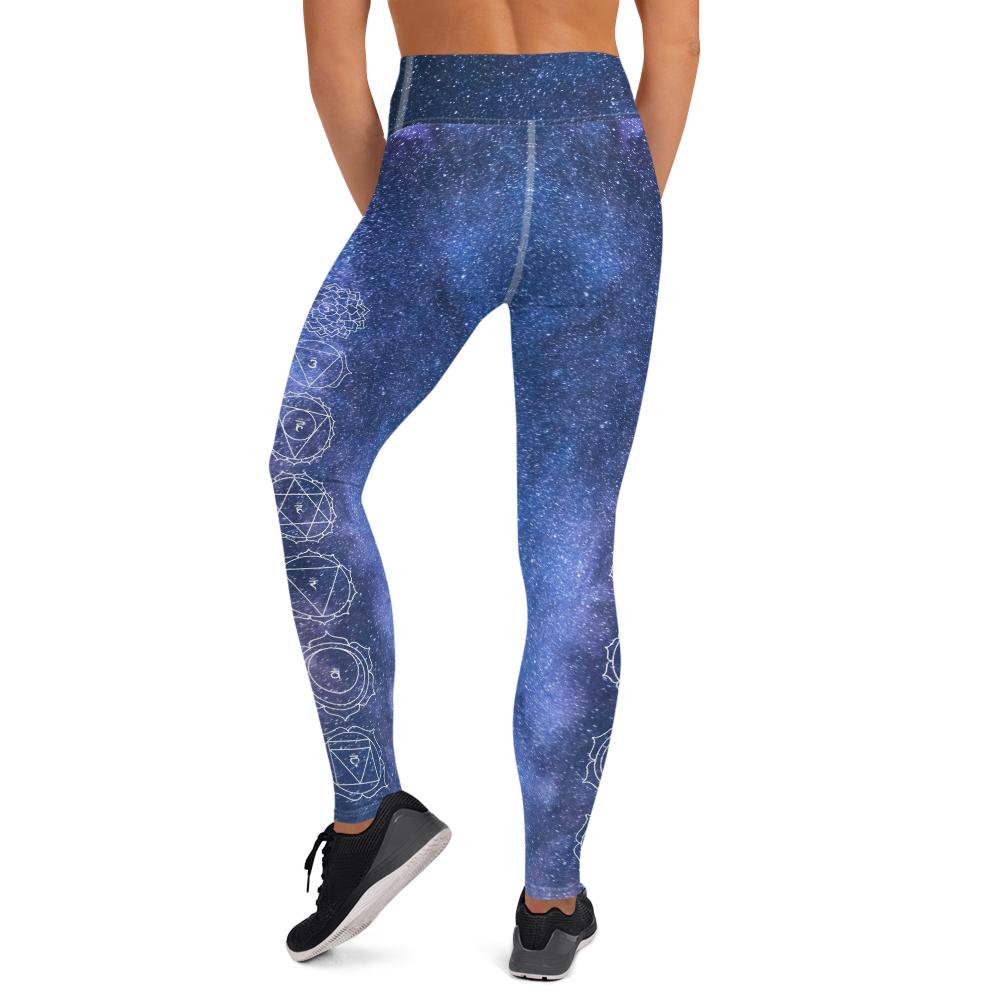 Seven Chakras High Waist Womens Yoga Leggings