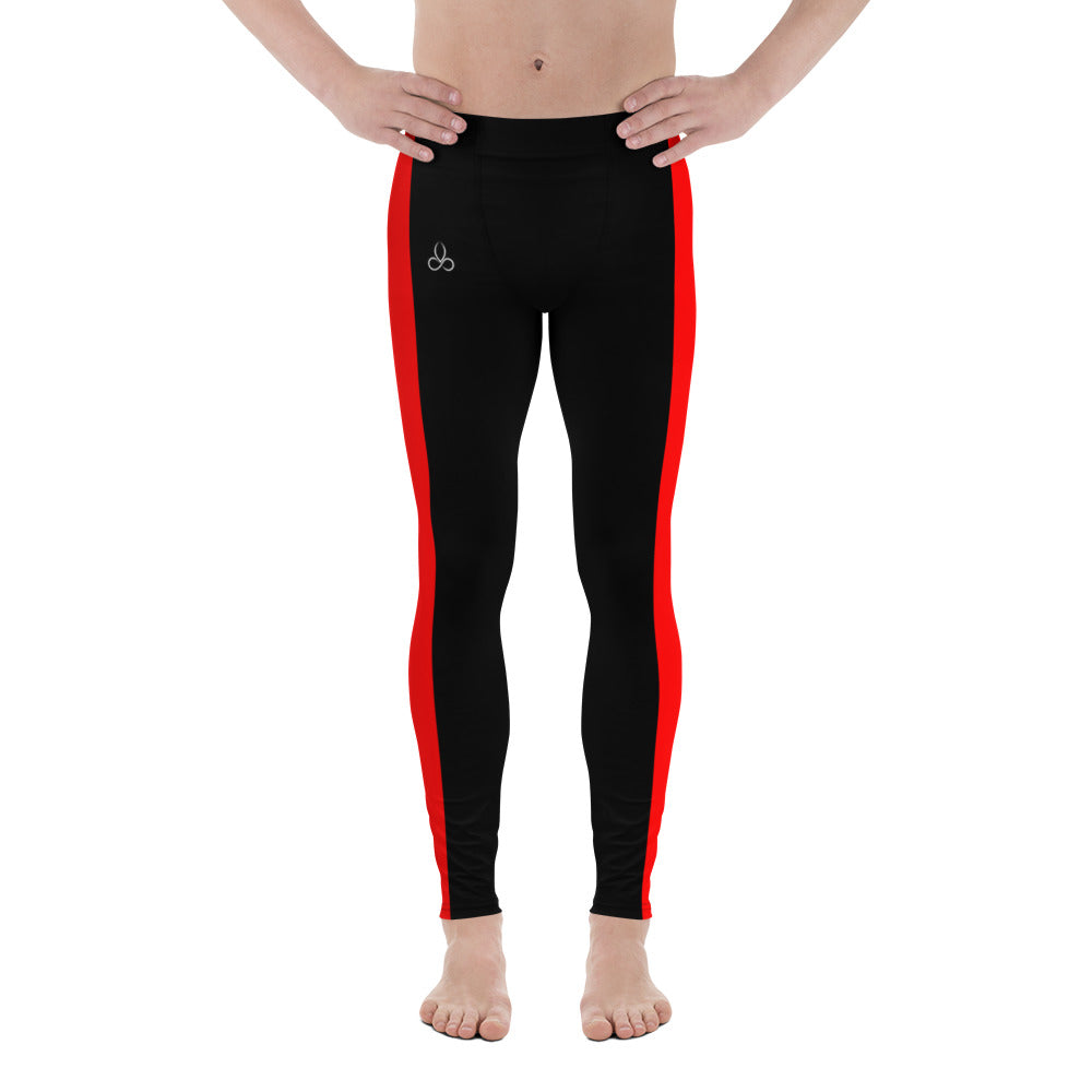 Dragon Red Striped Men's Leggings