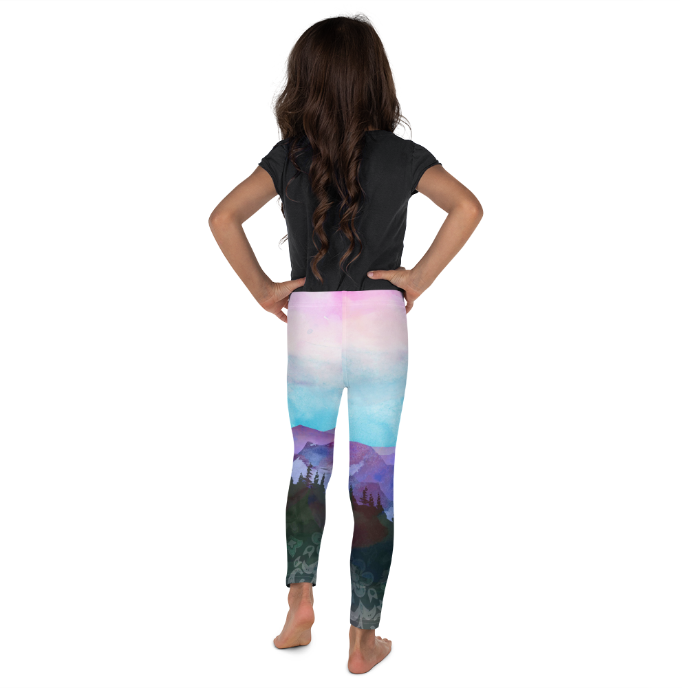 Shades of Nature (original watercolor art) Kid's Leggings