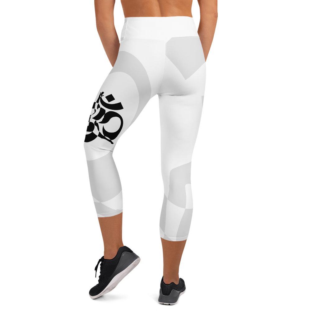 OM High Waist Womens Yoga Capri Leggings