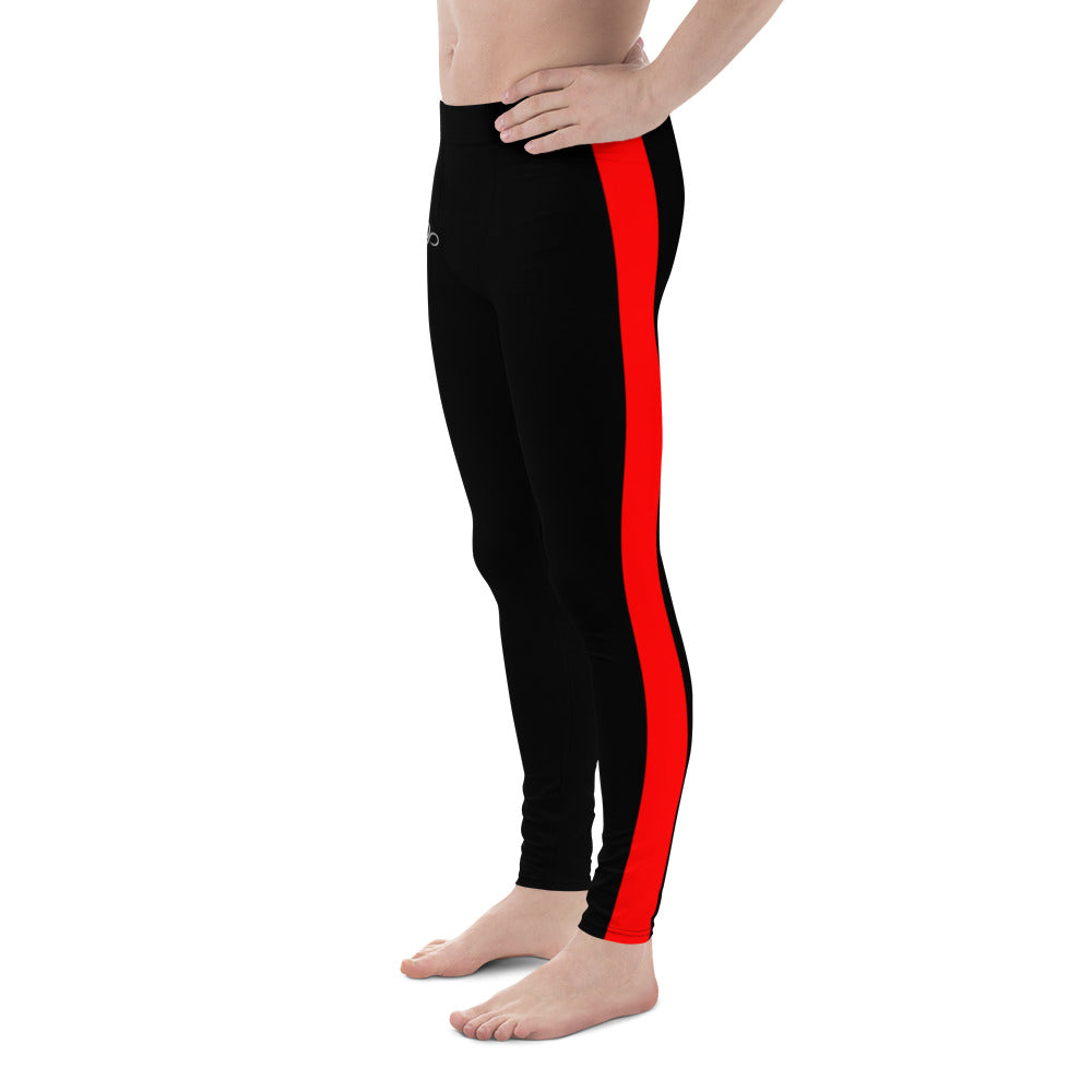 Dragon Red Striped Men's Leggings
