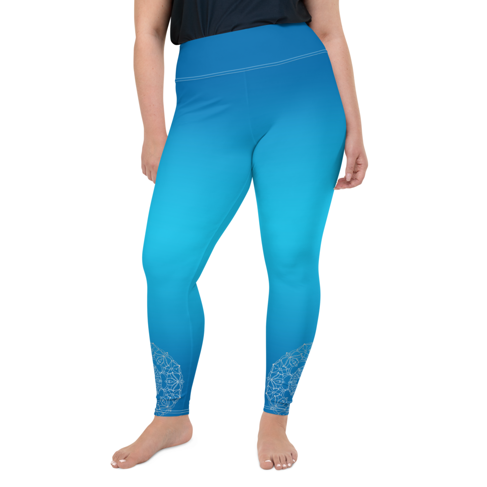 Plus Size Bodhi Blue Womens Yoga Leggings