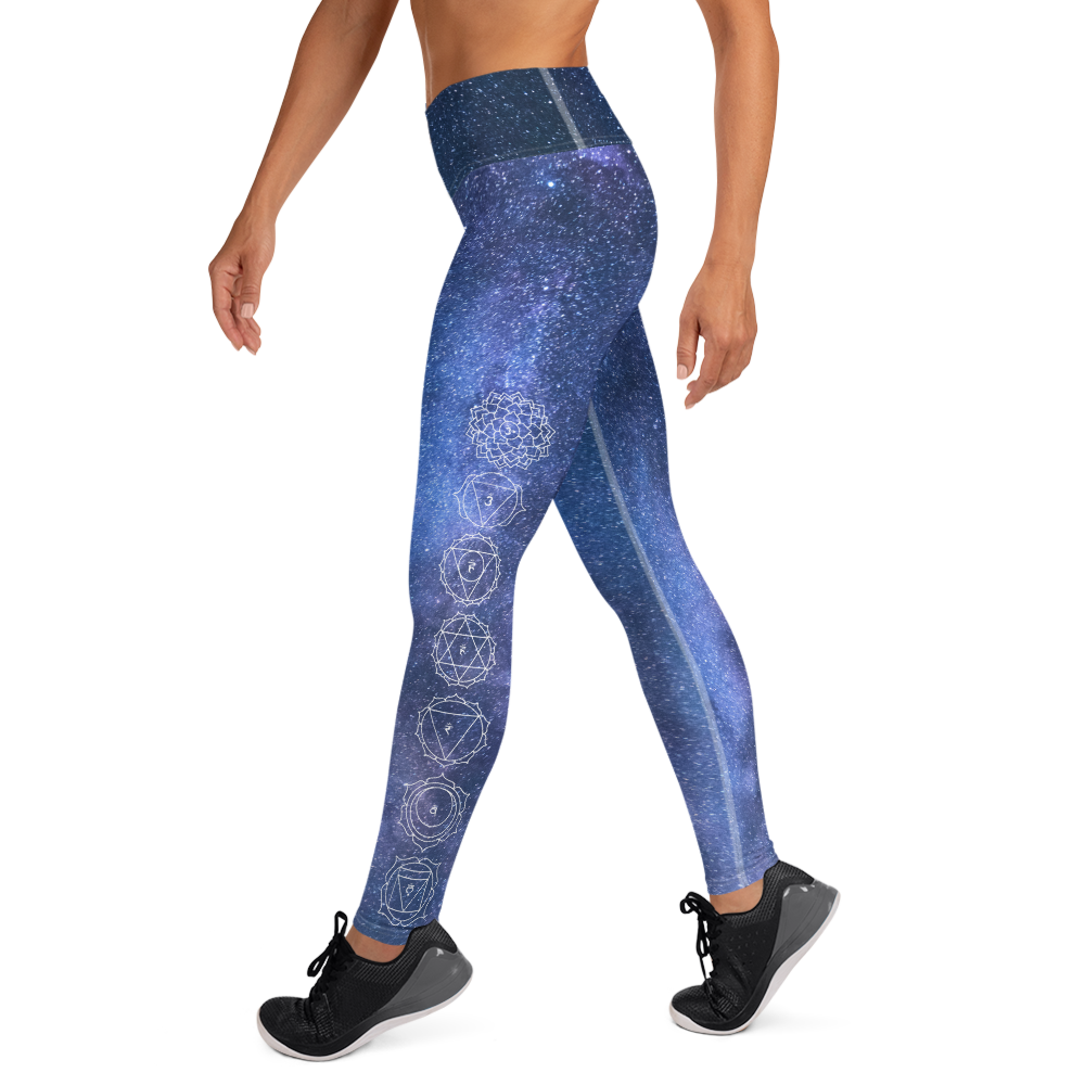 Seven Chakras High Waist Womens Yoga Leggings