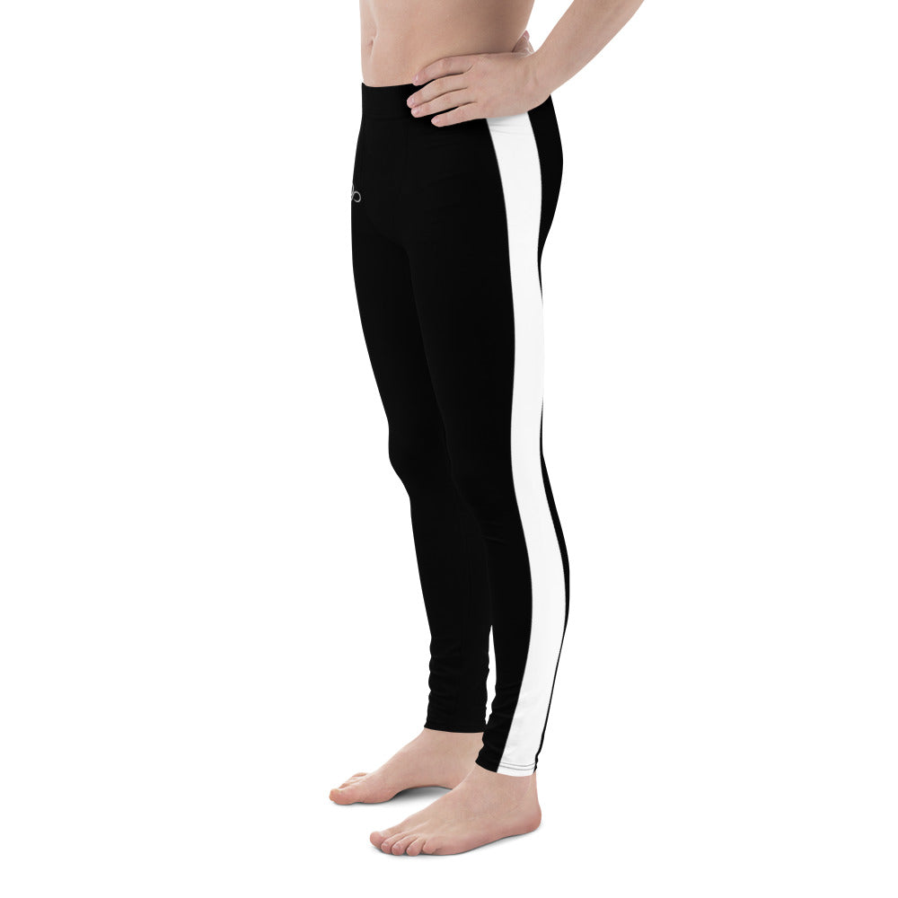 Dragon White Striped Men's Leggings