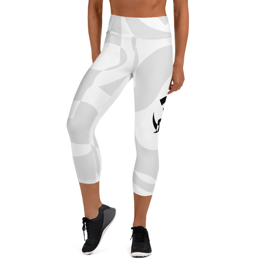 OM High Waist Womens Yoga Capri Leggings