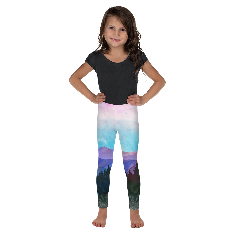 Shades of Nature (original watercolor art) Kid's Leggings