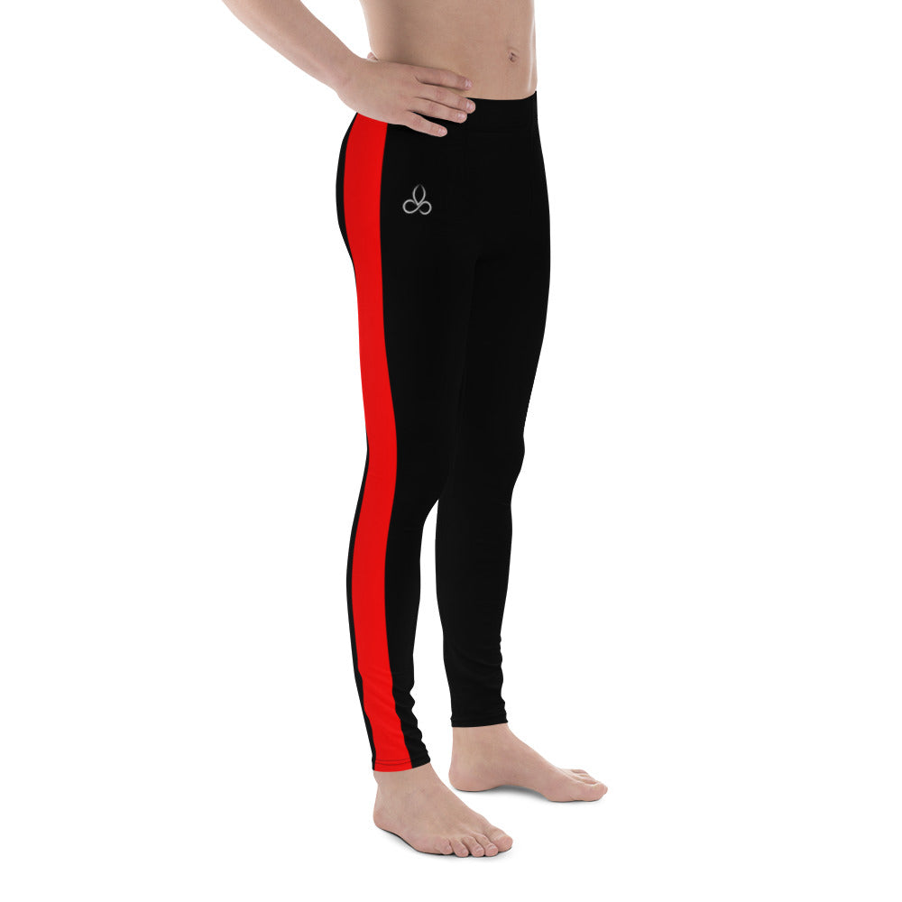 Dragon Red Striped Men's Leggings