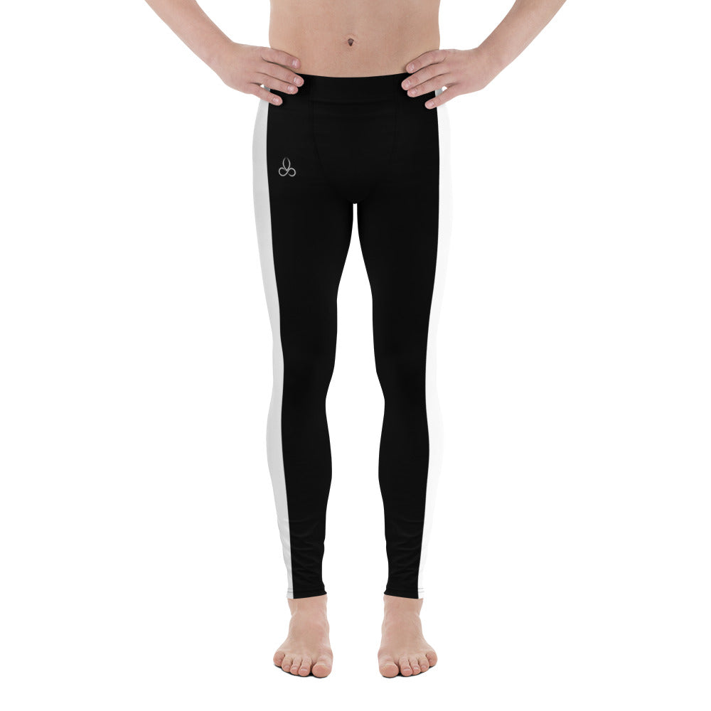 Dragon White Striped Men's Leggings