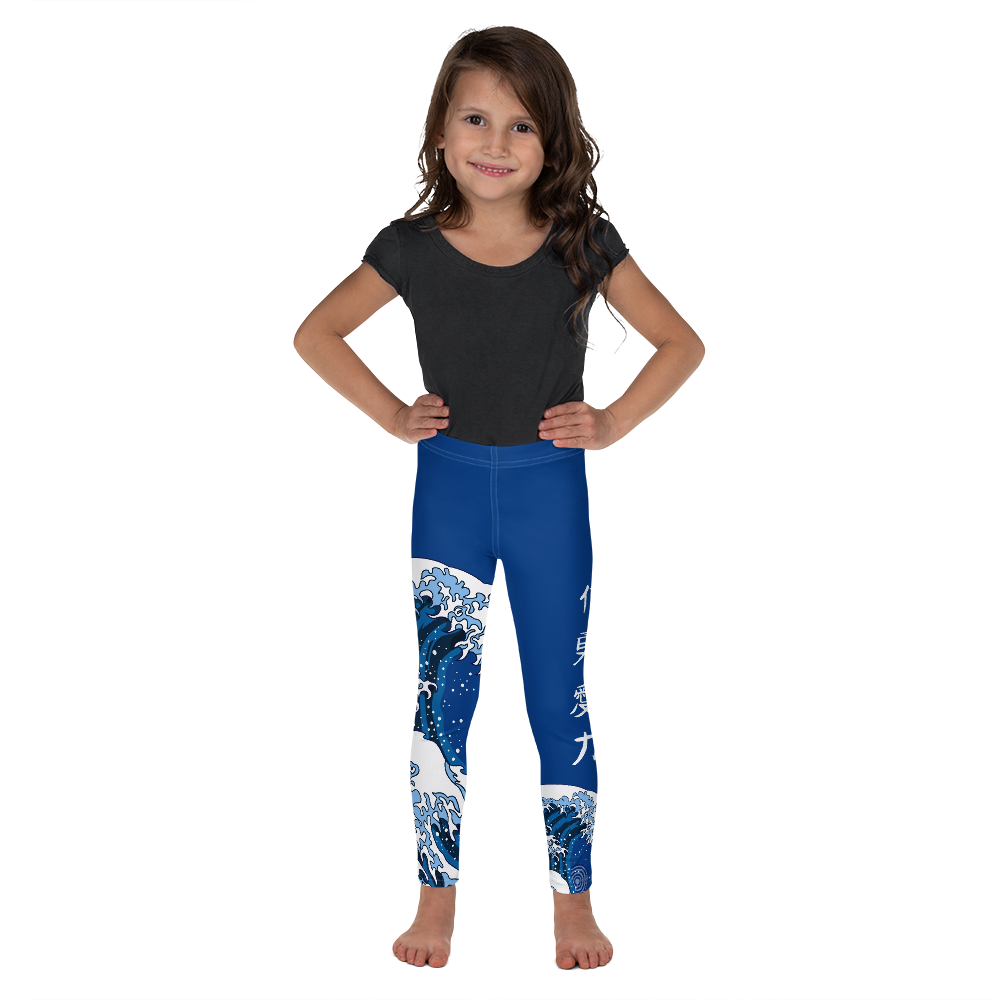 Japanese Waves Leggings for Girls