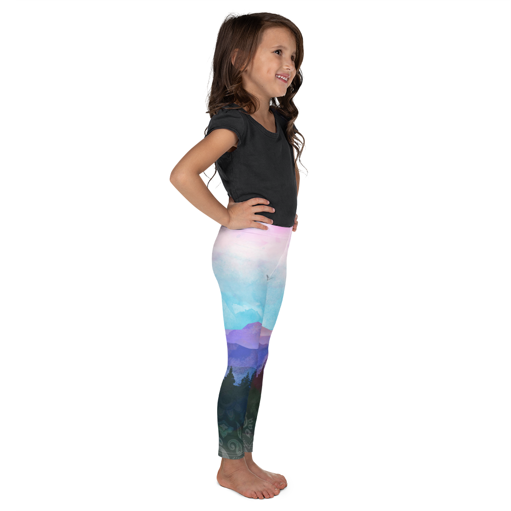 Shades of Nature (original watercolor art) Kid's Leggings