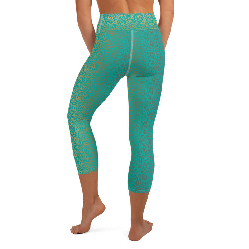 Surya High Waist Womens Yoga Capri Leggings