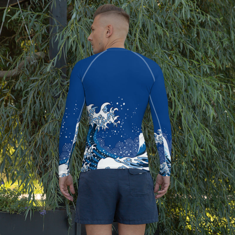 Japanese Raging Waves Men's Rash Guard