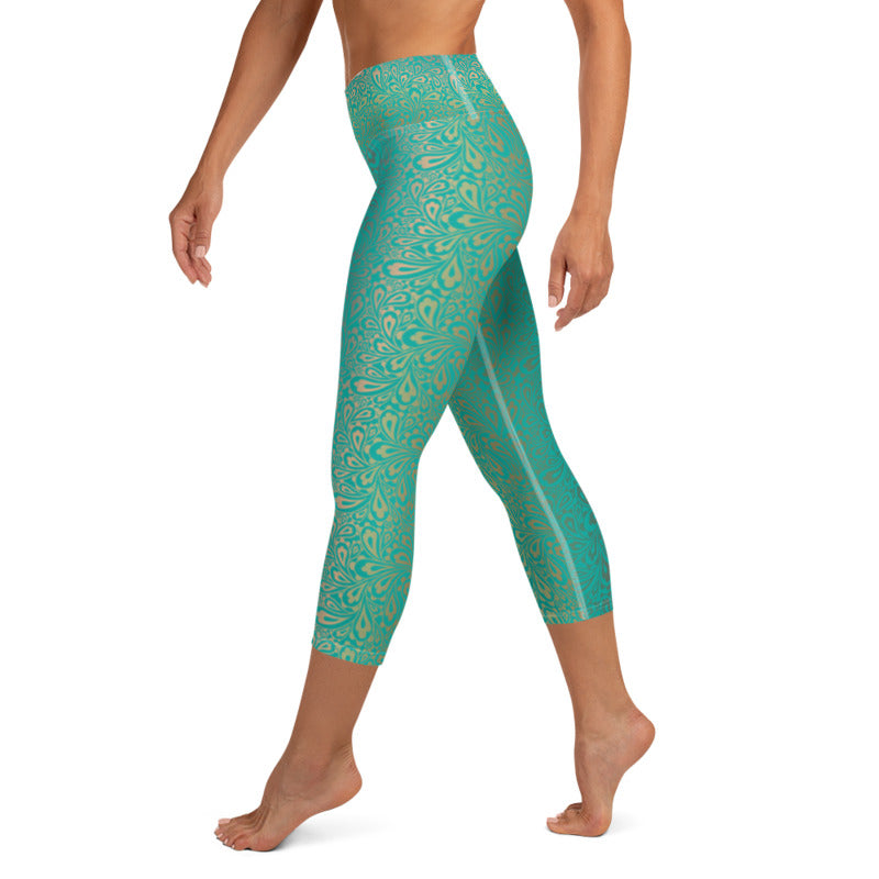 Surya High Waist Womens Yoga Capri Leggings