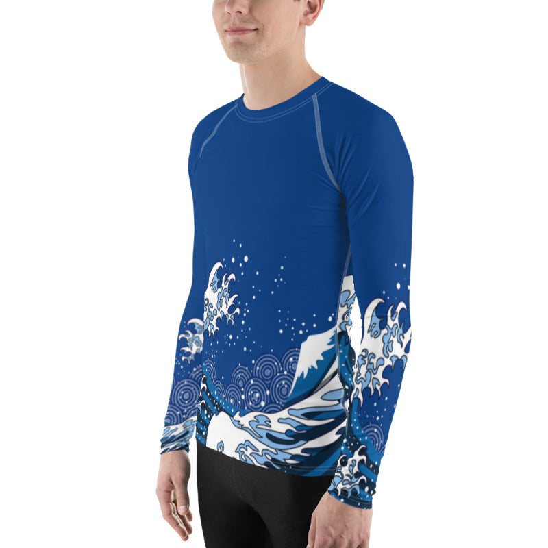 Japanese Raging Waves Men's Rash Guard