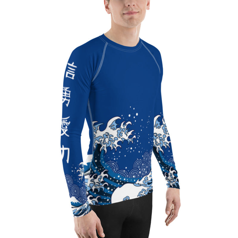 Japanese Raging Waves Men's Rash Guard