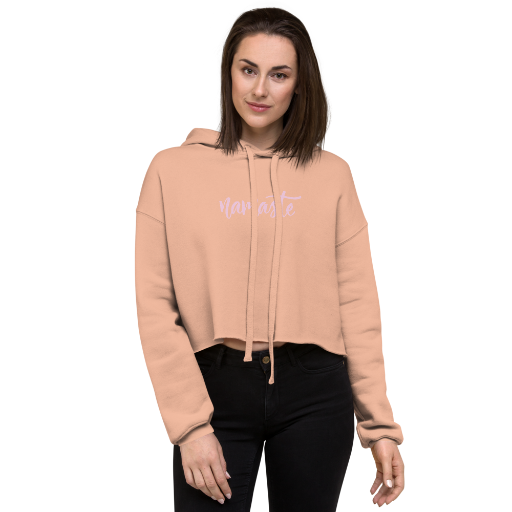 Namaste in Pink Crop Hoodie