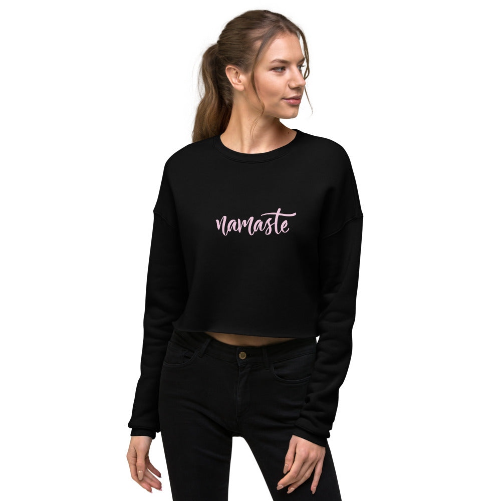 Namaste in Pink Crop Sweatshirt