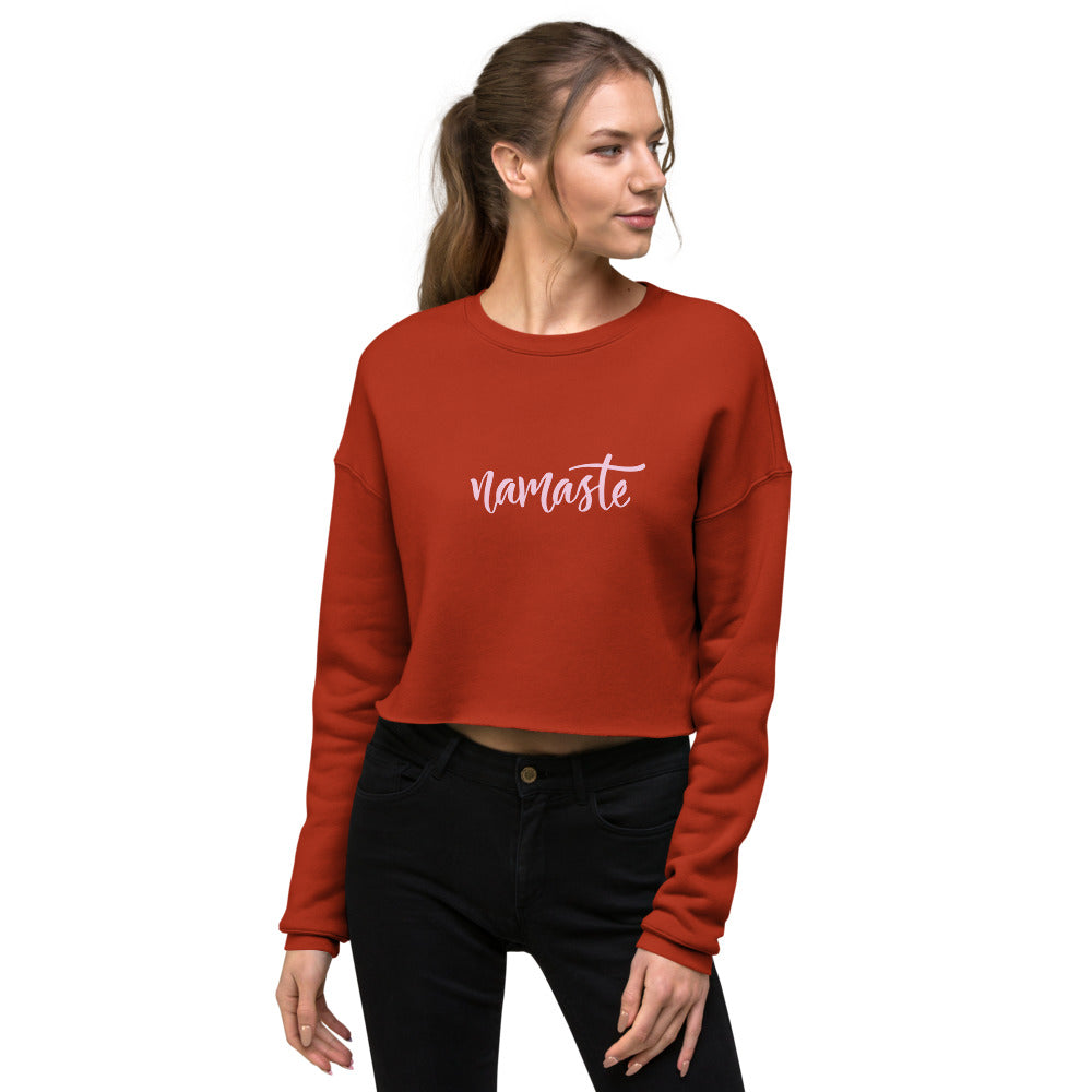 Namaste in Pink Crop Sweatshirt
