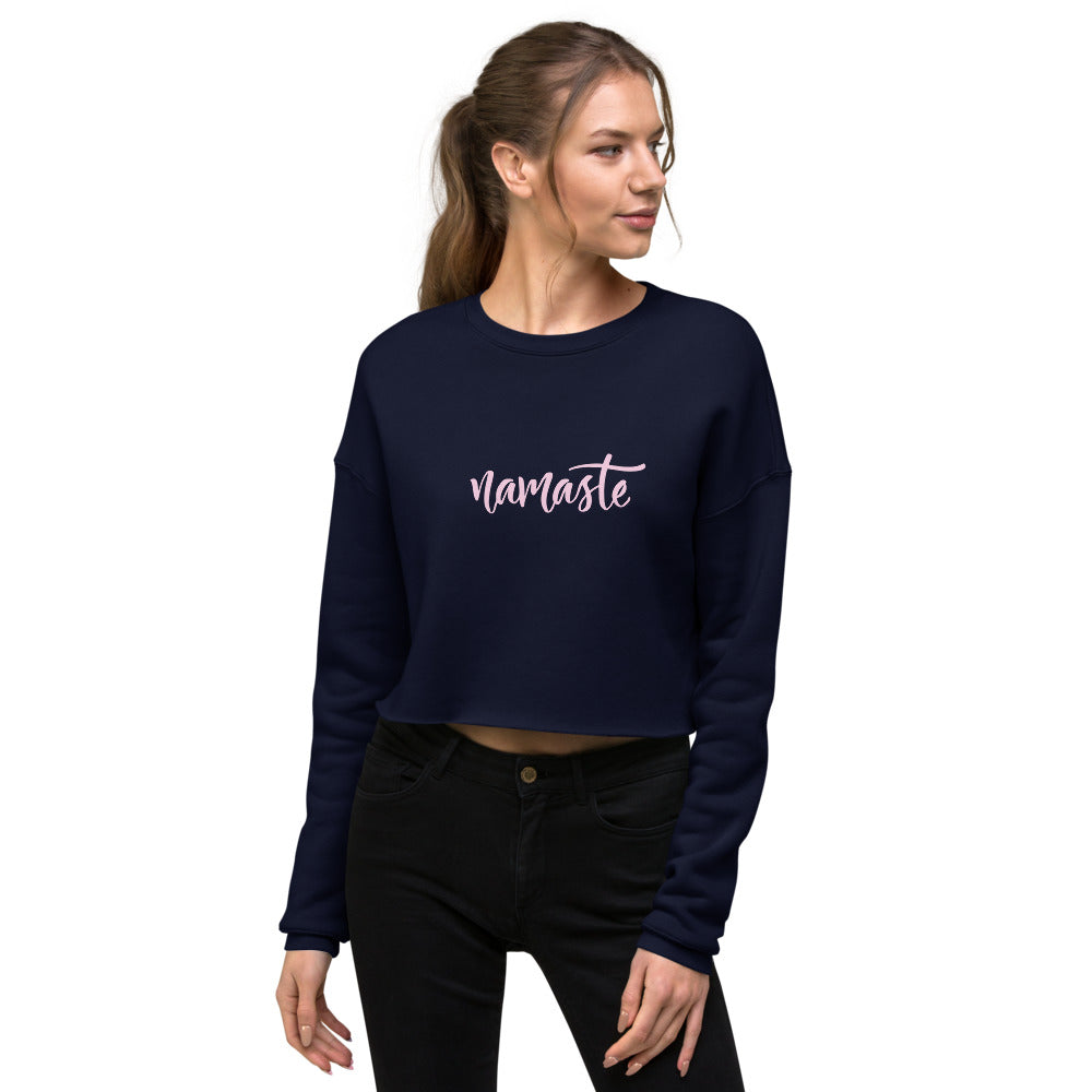 Namaste in Pink Crop Sweatshirt