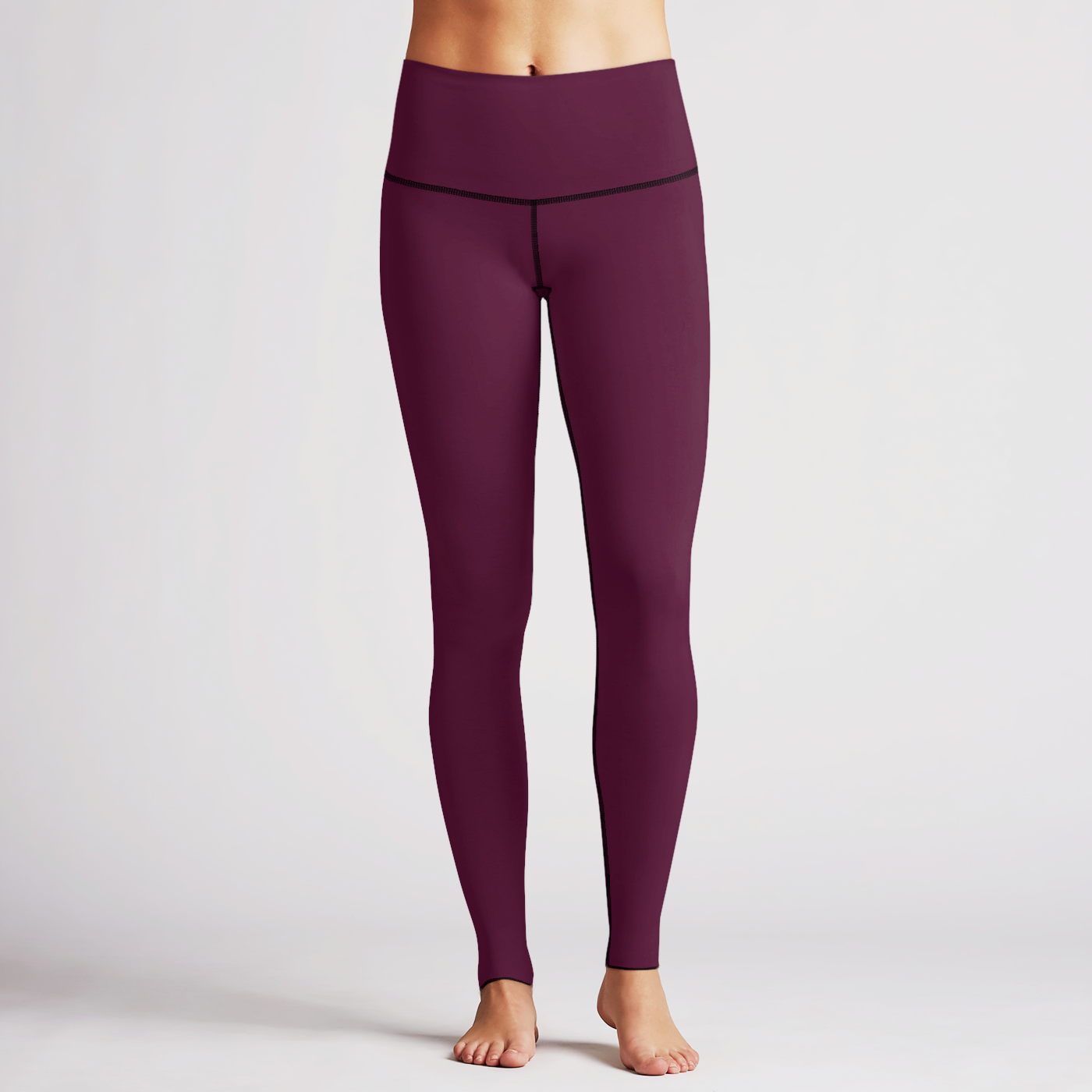 Solid Purple Crossover Waist Leggings With Pockets – Sunia Yoga