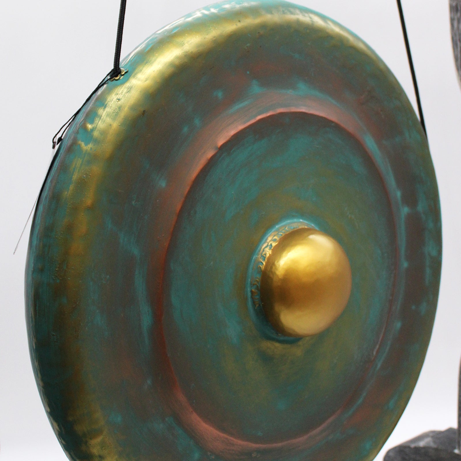 Medium Healing Gong in Stand - 20 inches- Greenwash
