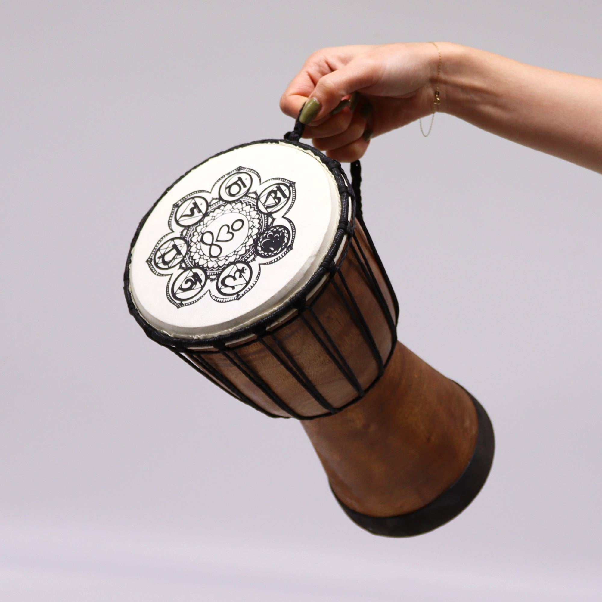 Chakra Wide Top Djembe Drum - 12 inches