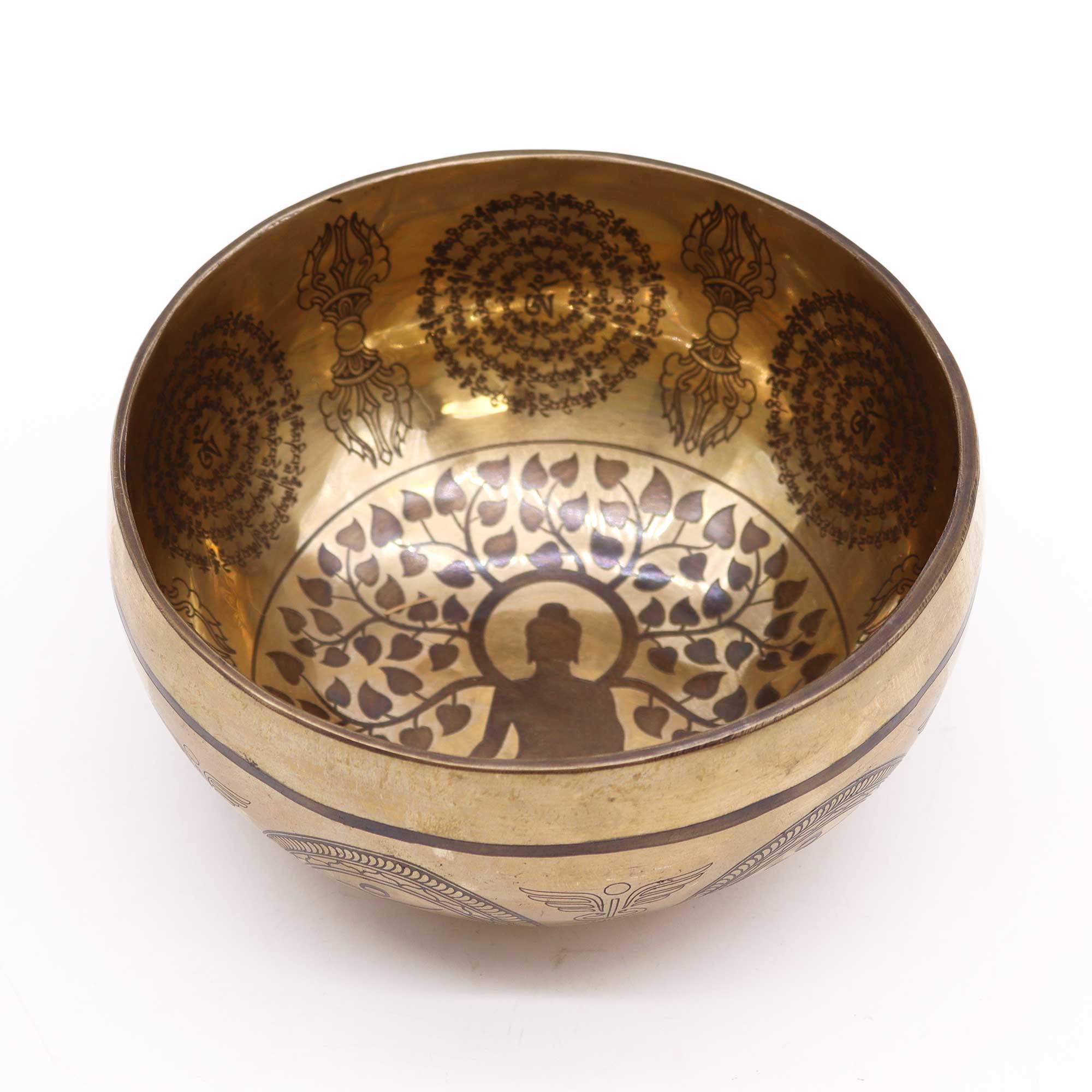 Tibetan Healing Engraved Bowl - 6.3