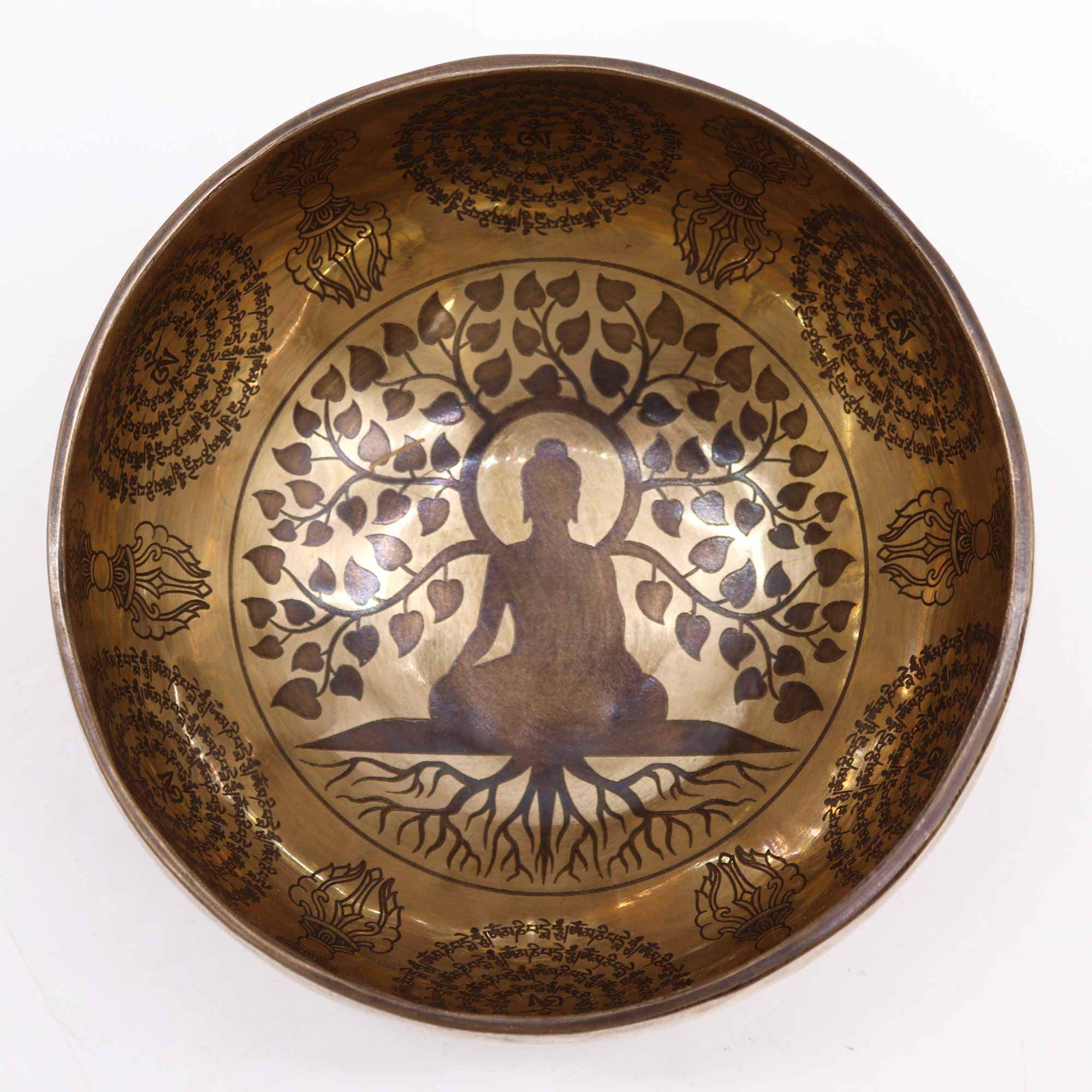 Tibetan Healing Engraved Bowl - 6.3