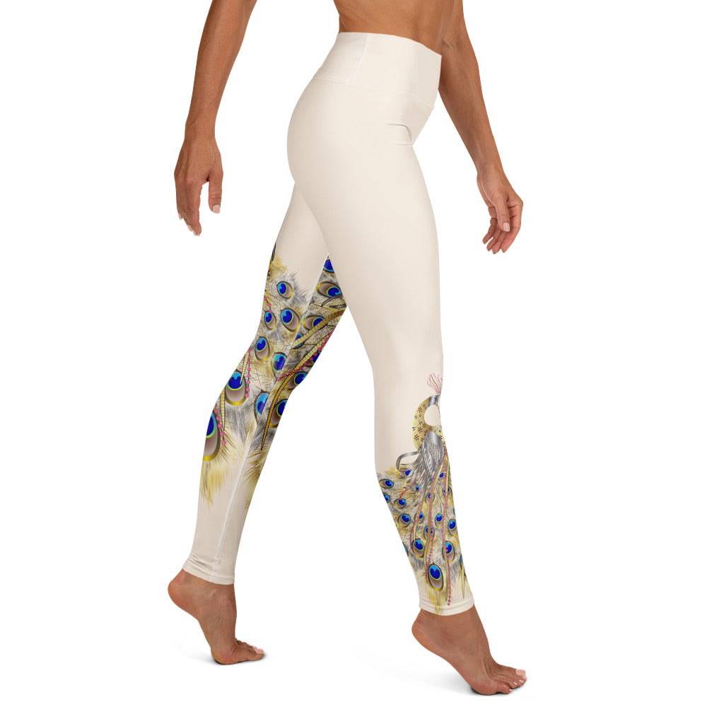 Peacock High Waist Womens Yoga Leggings