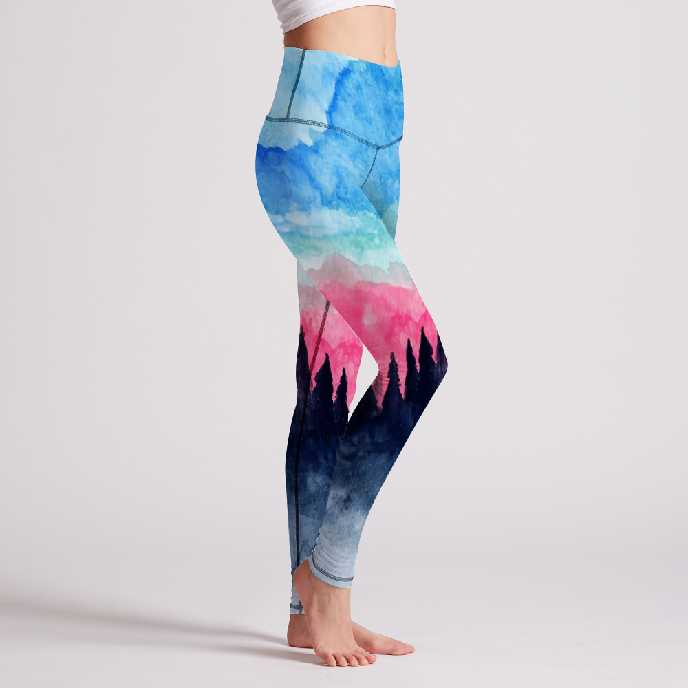 Eco Recycled Fabric Tada High Waist Womens Yoga Pants