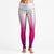 Pink Gradient Foil High Waist Womens Yoga Leggings