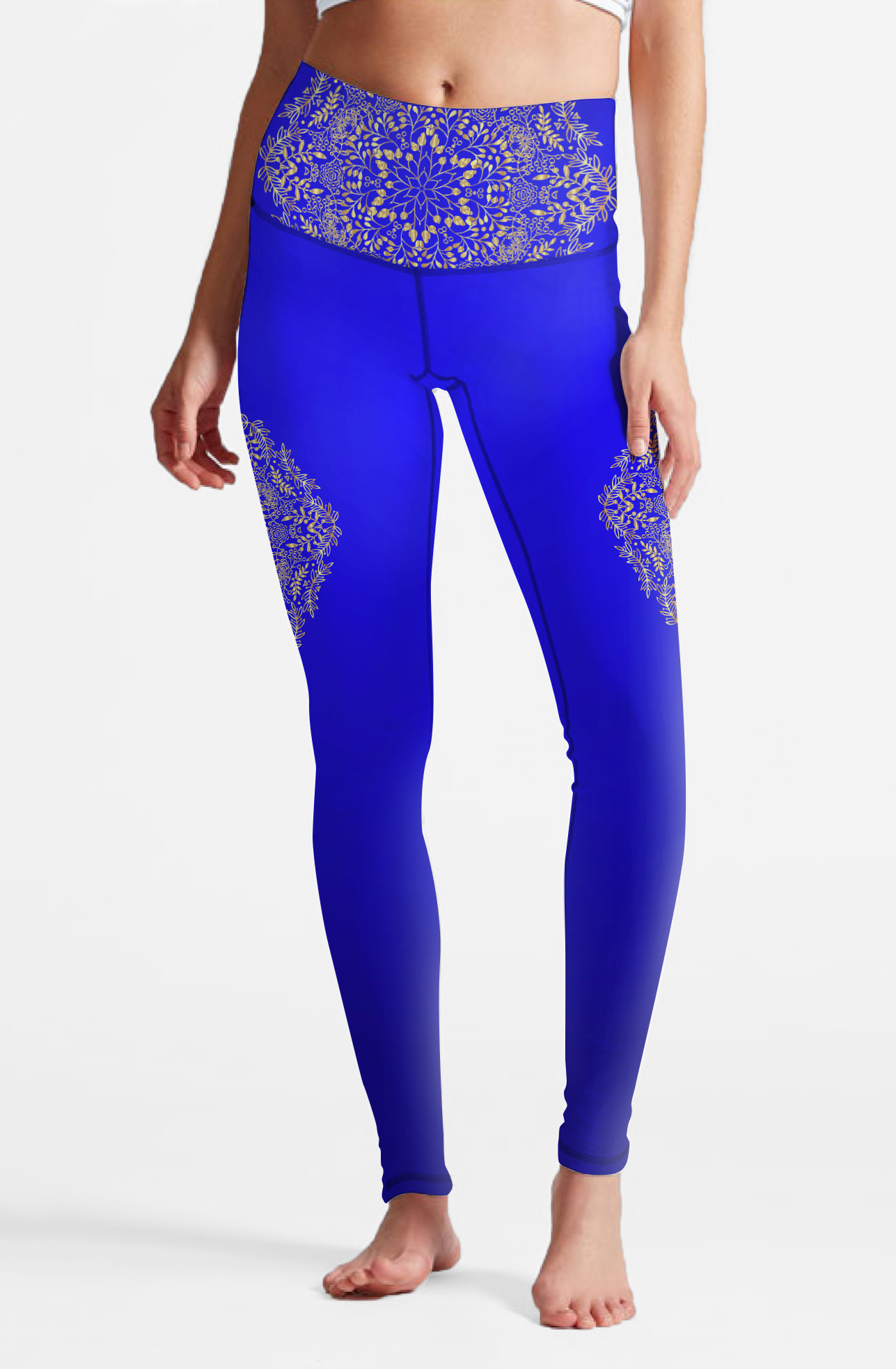 Solid Royal Blue Leggings With Pockets – Sunia Yoga