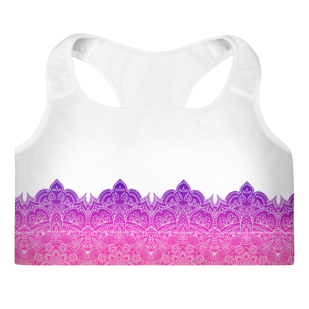 Chakra (Pink-Purple) Padded Sports bra