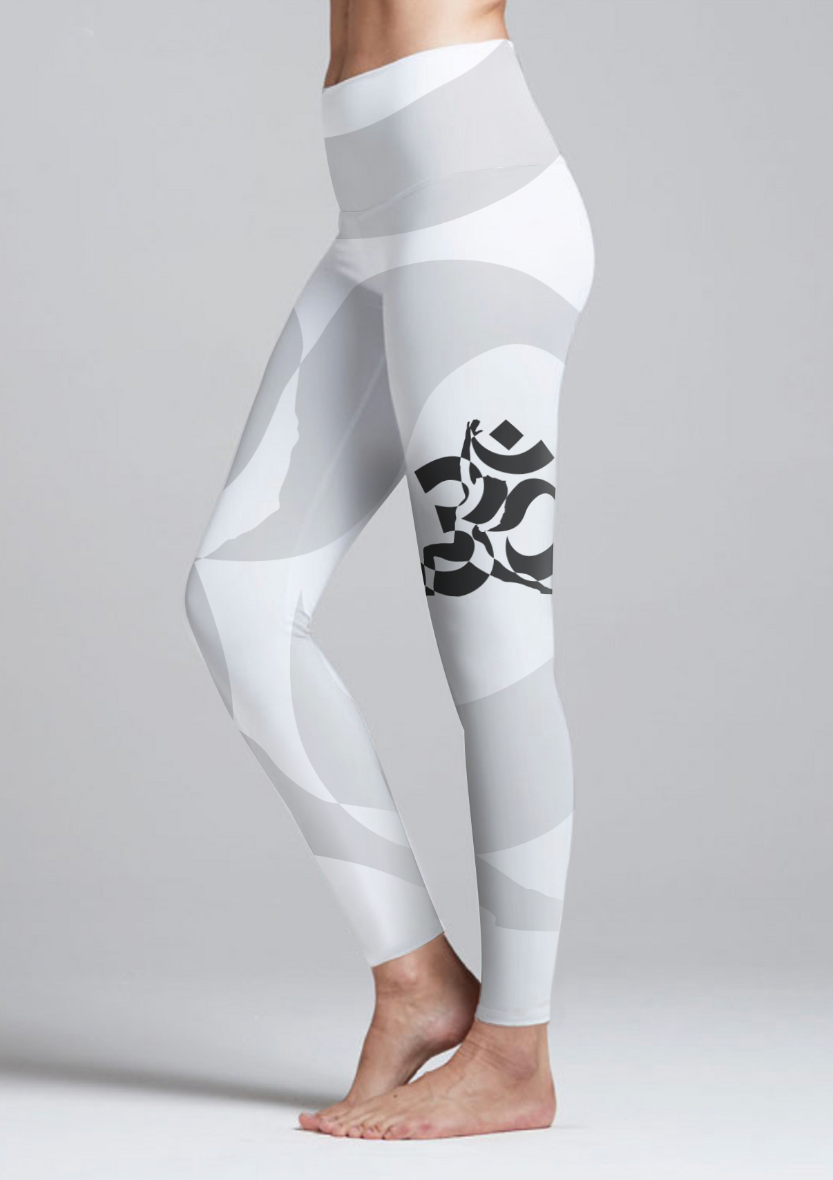 Eco Recycled Fabric OM High Waist Womens Yoga Leggings – Sunia Yoga