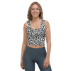 Leopard White Crop Tank Top