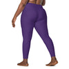Lilac Crossover Waist Leggings With Pockets