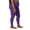 Lilac Crossover Waist Leggings With Pockets