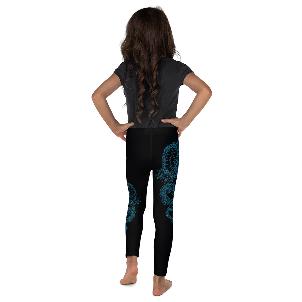 Blue Double Dragon Kid's Leggings