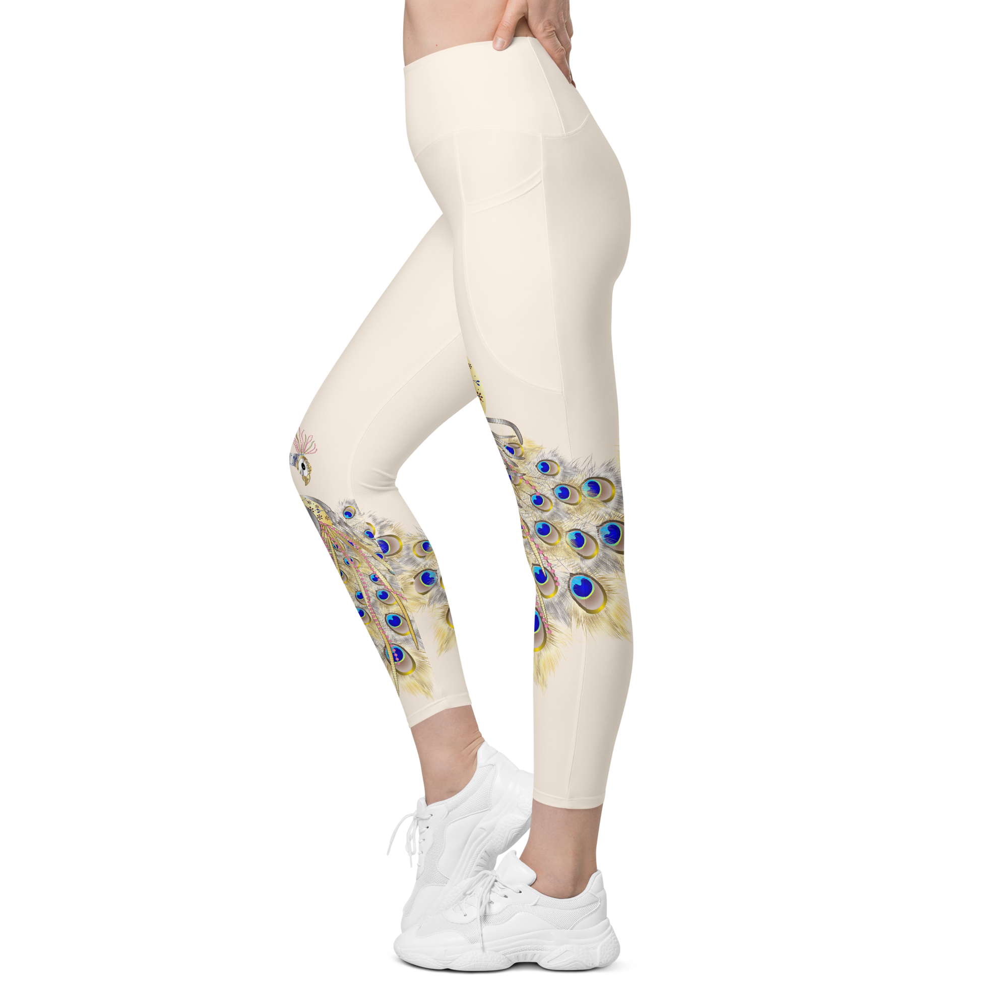 Peacock Leggings with Pockets