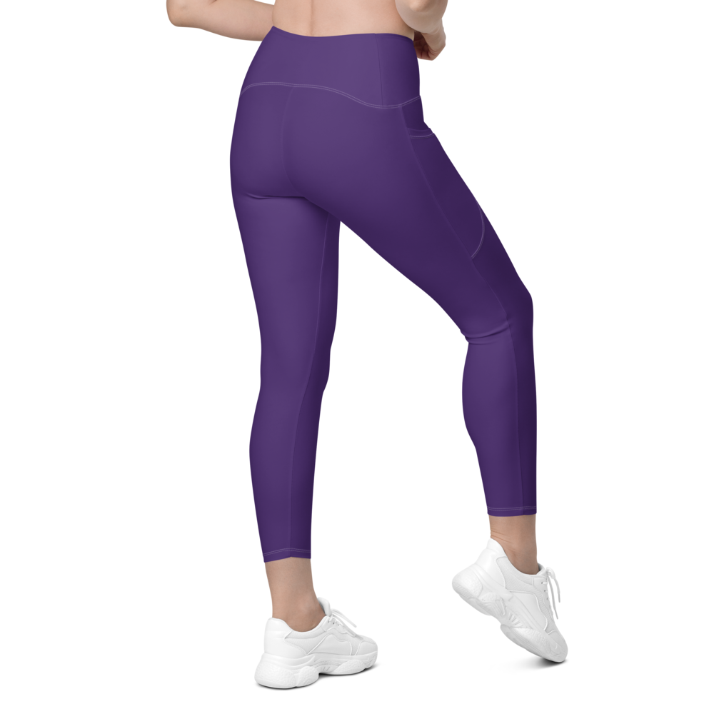 TOWED22 Leggings with Pockets for Women Thermal Leggings for Women High  Waisted Yoga Pants Winter Workout Leggings(Purple,L)