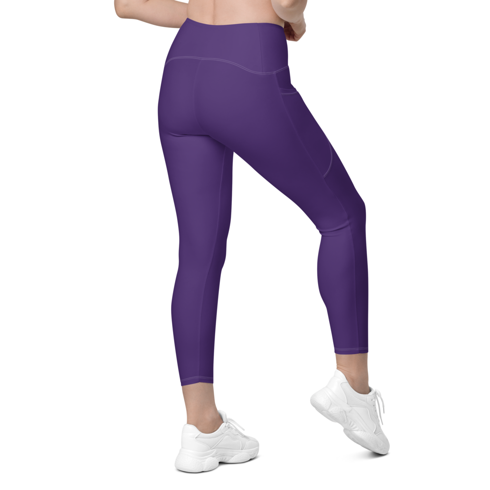Purple leggings with pockets hotsell