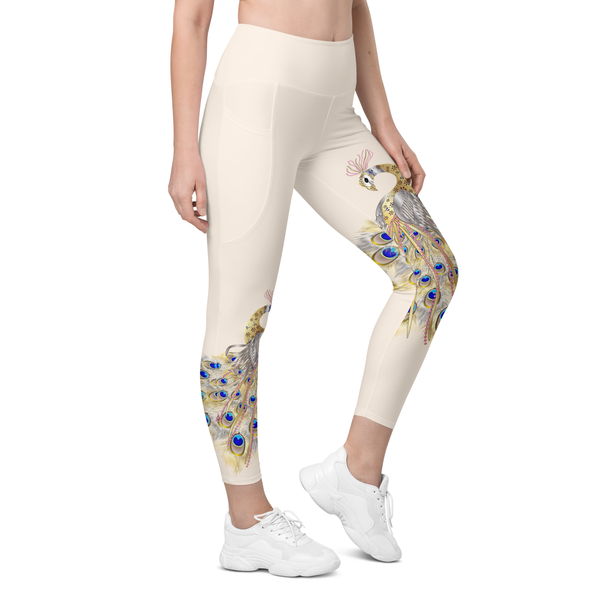 Peacock Leggings with Pockets