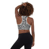 Leopard White Padded Sports Bra