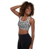Leopard White Padded Sports Bra
