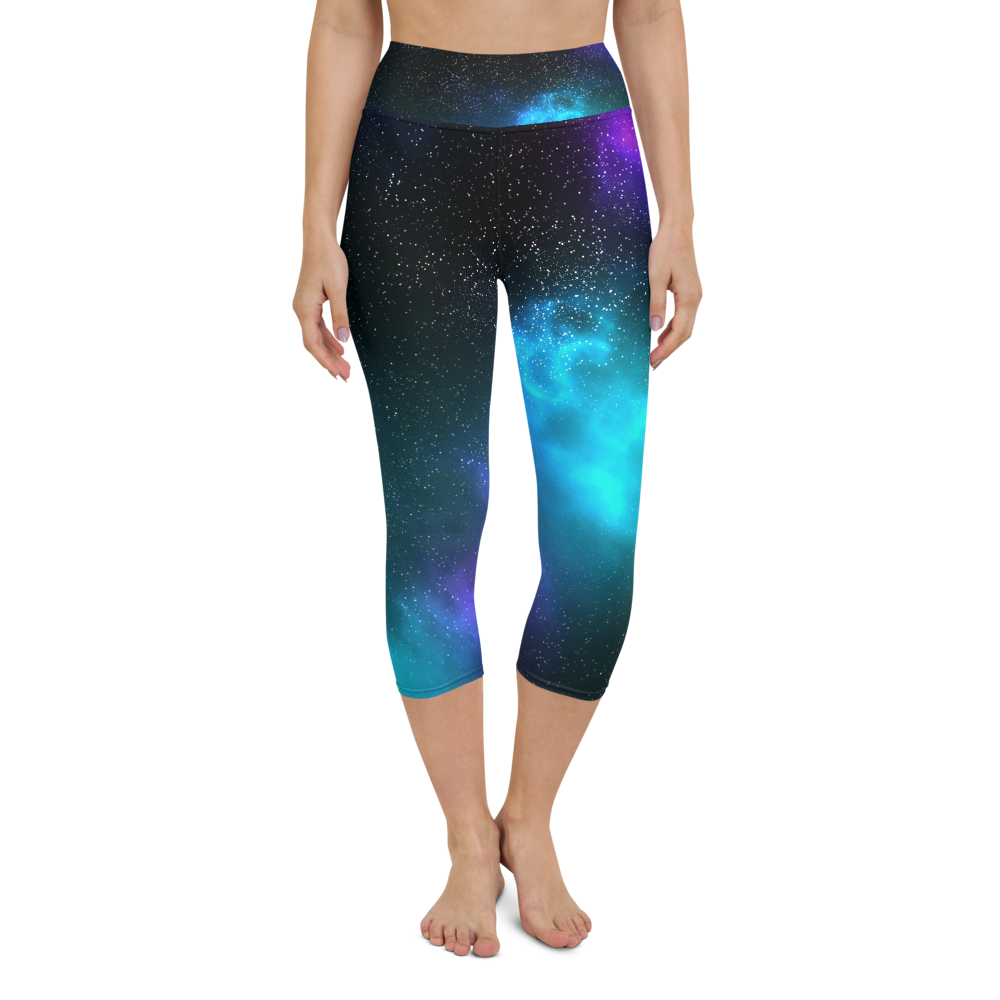 Cosmic High Waist Yoga Capri Leggings