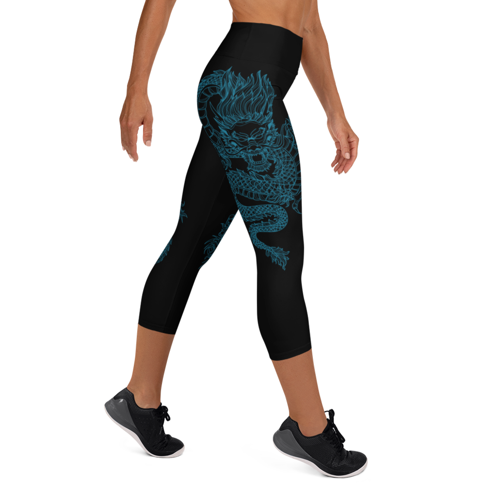 Double Dragon Womens Yoga Capri Leggings