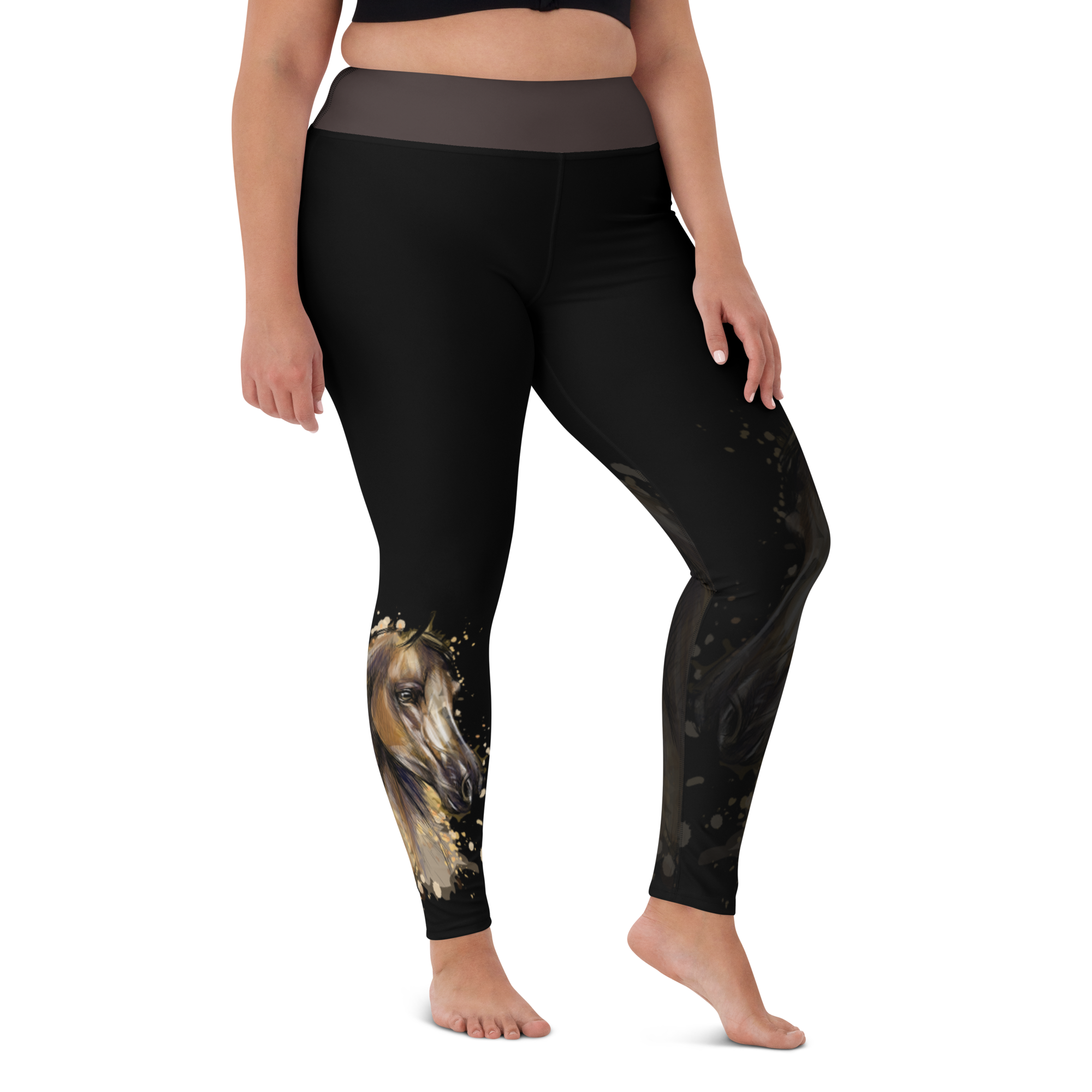 Silhouette Horse Yoga Leggings